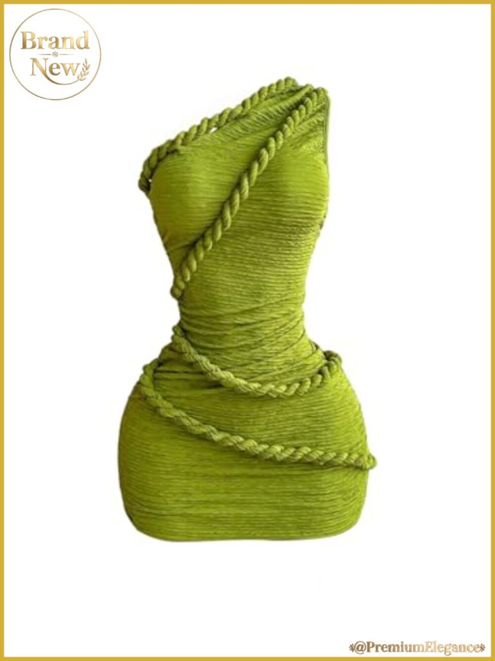 Women's One Shoulder Braided Strap Bodycon Mini Dress Club Night Out Party